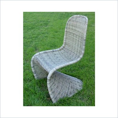 International Caravan Mary Wicker Contemporary Patio Chair in Sage