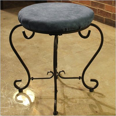 International Caravan Monaco Indoor Bathroom Vanity Stool in Indigo