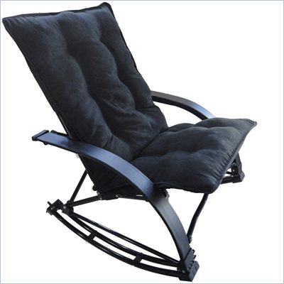 International Caravan Folding Rocking Game Chair in Black