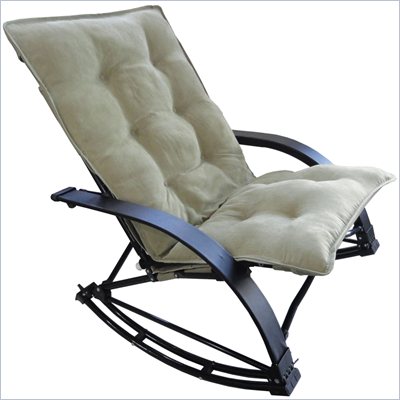 International Caravan Folding Rocking Game Chair in Sage
