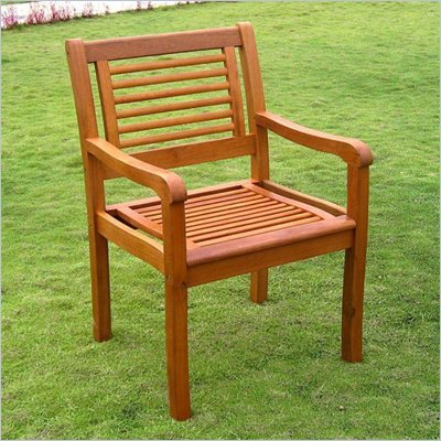 International Caravan Royal Tahiti Chair in Premium Stain (Set of 2)