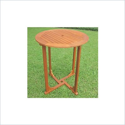 International Caravan Royal Tahiti 36" Bar Height Round Patio Table