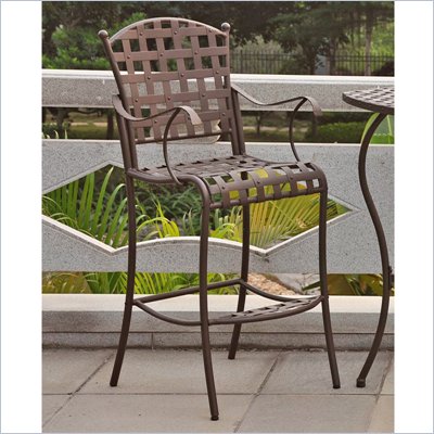 International Caravan Santa Fe Wrought Iron Bar Height Chair(Set of 2)