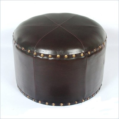 International Caravan Sicily 17" Round Stool in Dark Chocolate