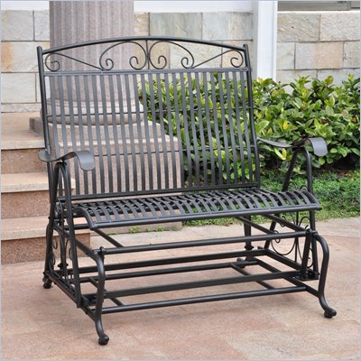 International Caravan Sonoma Outdoor Iron Patio Double Glider
