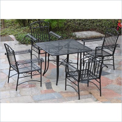 International Caravan Tropico 5 Piece Iron Patio Set