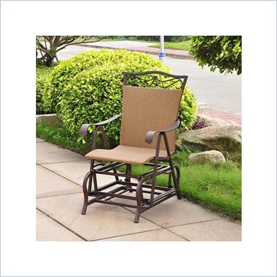 International Caravan Valencia Outdoor Wicker Single Glider Chair