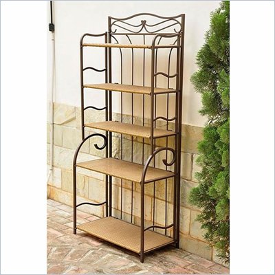 International Caravan Valencia Indoor/Outdoor 5-Tier Bakers Rack