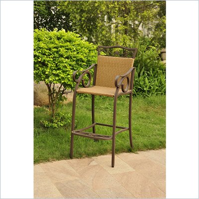 International Caravan Valencia Bar Height Wicker Chair (Set of 2)