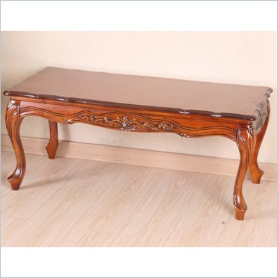 International Caravan Wood Hand Carved Coffee Table