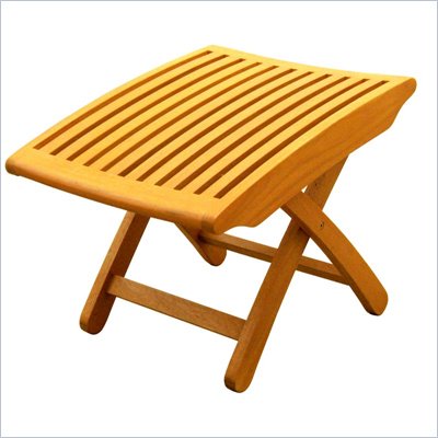 International Caravan Outdoor Wood Folding Foot Rest