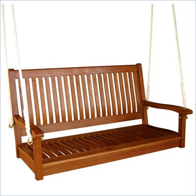 International Caravan Outdoor 48" Two Seater Wood Swing