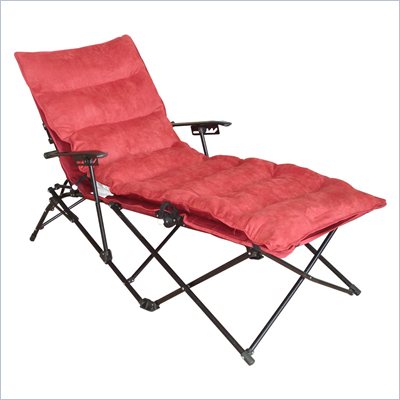International Caravan Foldable Chaise Lounge in Cardinal Red