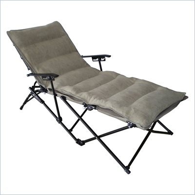 International Caravan Foldable Chaise Lounge in Sage