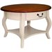 Leick Furniture French Countryside Round Storage Coffee table in Brown