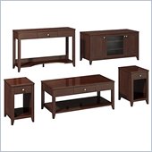 Kathy Ireland by Bush Grand Expressions Work-'N-Play Family Suite with 48 TV Stand in Warm Molasses