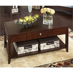 Kathy Ireland by Bush Grand Expressions Coffee Table in Warm Molasses