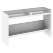 ADD TO YOUR SET: Kathy Ireland by Bush New York Skyline Sofa Table in Plumeria White