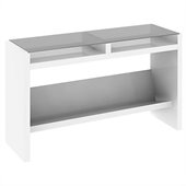 Kathy Ireland by Bush New York Skyline Sofa Table in Plumeria White