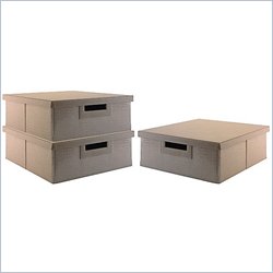 Kathy Ireland by Bush New York Skyline Media Storage Bins (3 Pack)