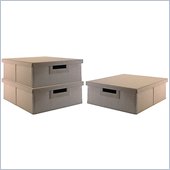 Kathy Ireland by Bush New York Skyline Media Storage Bins (3 Pack)