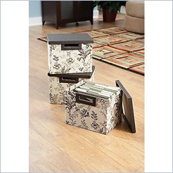 Kathy Ireland by Bush Grand Expressions Large File/Storage Bins (3 Pack)