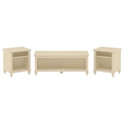 Kathy Ireland by Bush Volcano Dusk Coffee Table Set in Driftwood