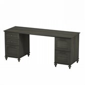 Kathy Ireland by Bush Volcano Dusk Double Pedestal Desk in Kona Coast