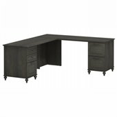 Kathy Ireland by Bush Volcano Dusk Double Pedestal L-Desk