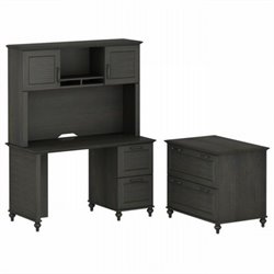Kathy Ireland by Bush Volcano Dusk Small Office with Lateral File Set