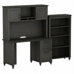 Kathy Ireland by Bush Volcano Dusk Small Office with Bookcase Set