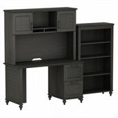 Kathy Ireland by Bush Volcano Dusk Small Office with Bookcase Set