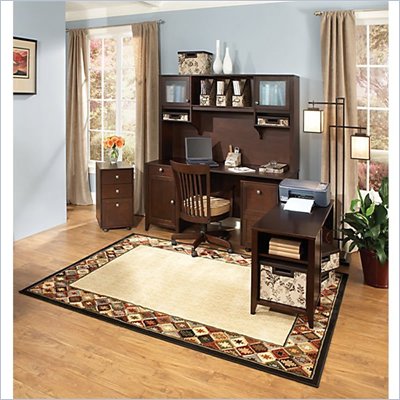 Kathy Ireland Office by Bush Furniture Grand Expressions Mommy-'N-Me Office Set in Warm Molasses