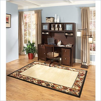 Kathy Ireland by Bush Grand Expressions Home Office Set with 2 Drawer Mobile Filing Cabinet in Warm Molasses