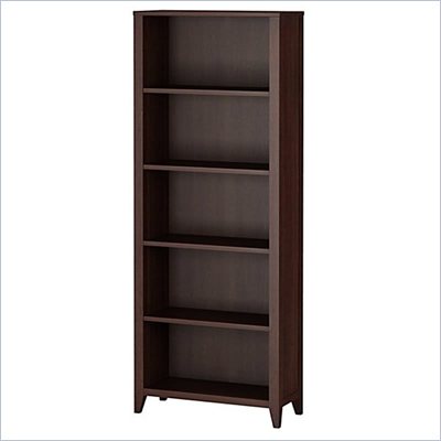Kathy Ireland by Bush Grand Expressions Bookcase in Warm Molasses