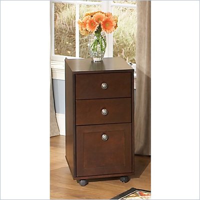Kathy Ireland by Bush Grand Expressions 3 Drawer Mobile File Cabinet in Warm Molasses