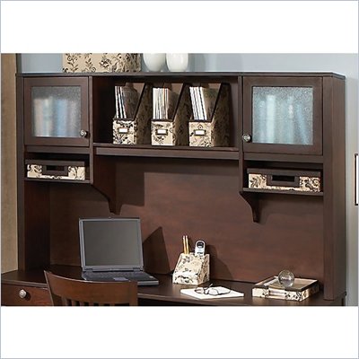 Kathy Ireland by Bush Grand Expressions 66" Hutch in Warm Molasses