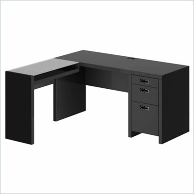Kathy Ireland by Bush New York Skyline L-Shape Desk in Modern Mocha