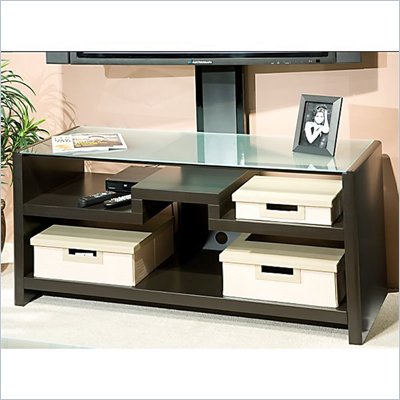 Kathy Ireland by Bush New York Skyline 3-in-1 Gaming Center/TV Stand in Modern Mocha