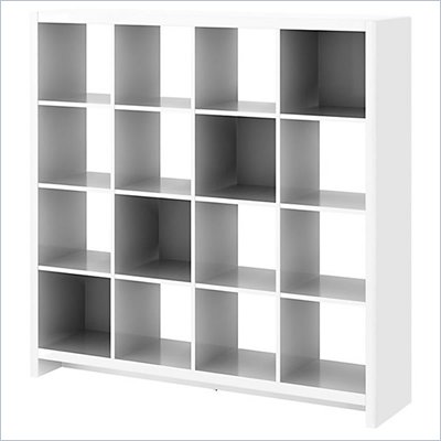 Kathy Ireland by Bush New York Skyline Cube Divider in Plumeria White