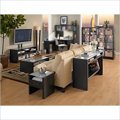 Kathy Ireland by Bush New York Skyline Work-'N-Play Family Suite in Modern Mocha