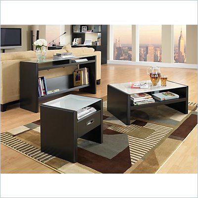 Kathy Ireland by Bush New York Skyline 4 Piece Coffee Table Set in Modern Mocha