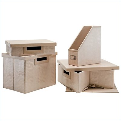 Kathy Ireland by Bush New York Skyline Assorted Storage Bins (4 Pack)