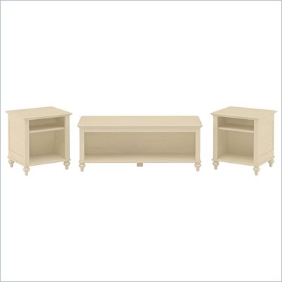 Kathy Ireland by Bush Volcano Dusk Coffee Table Set in Driftwood