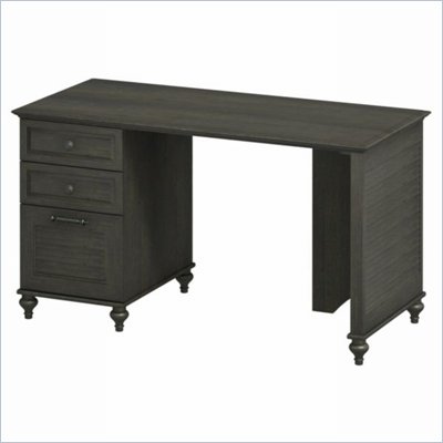 Kathy Ireland by Bush Volcano Dusk Single Pedestal Desk in Kona Coast