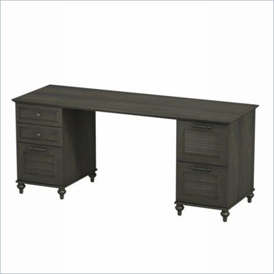 Kathy Ireland by Bush Volcano Dusk Double Pedestal Desk in Kona Coast