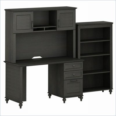 Kathy Ireland by Bush Volcano Dusk Small Office with Bookcase Set
