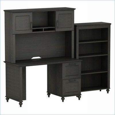 Kathy Ireland by Bush Volcano Dusk Small Office with Bookcase Set