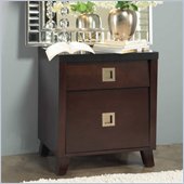 angelo:HOME Marlowe Charging Station Nightstand in Black and Chocolate Brown