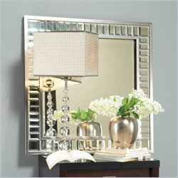 angelo:HOME Marlowe Square Accent Mirror in Bling